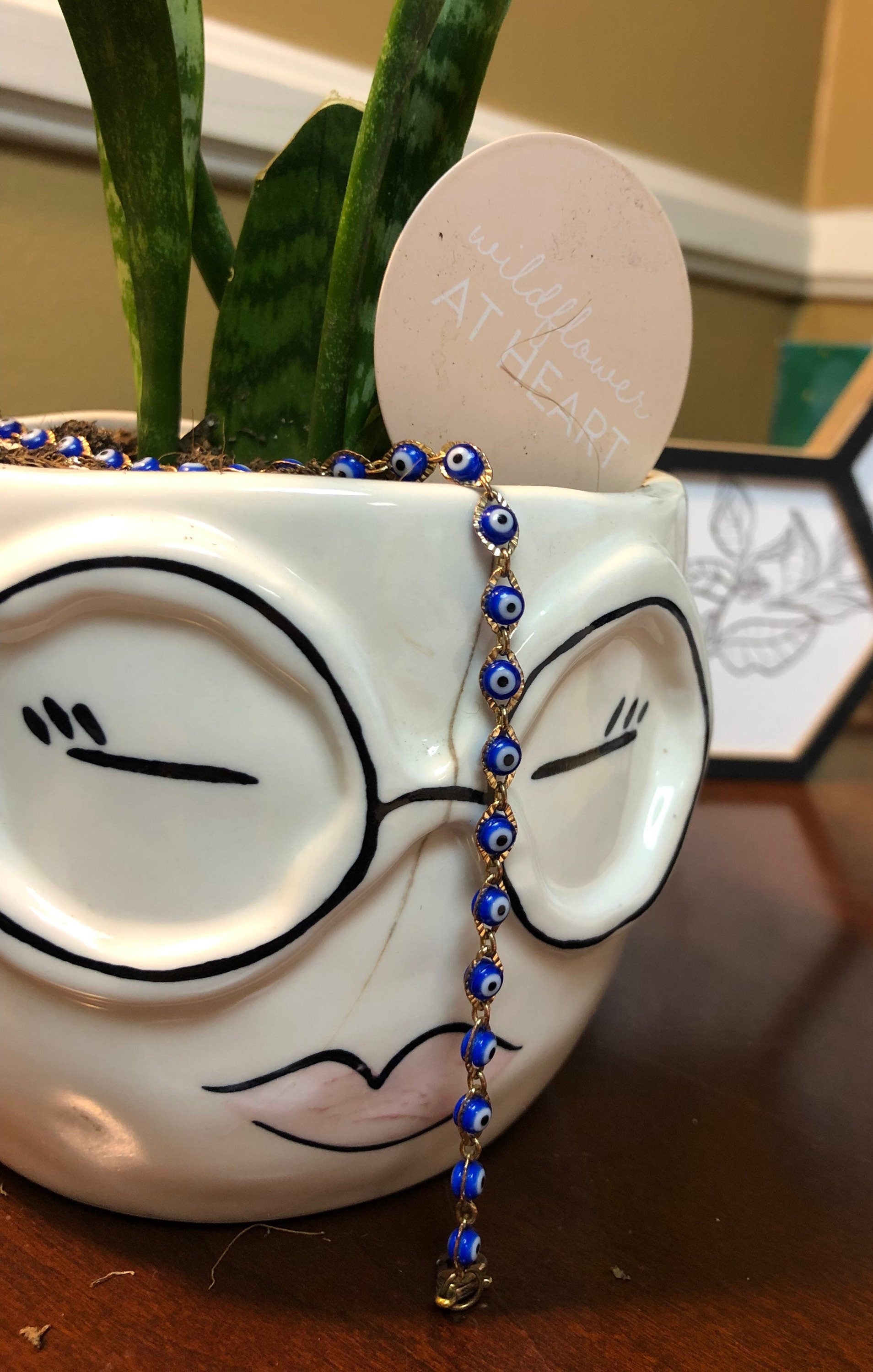 Evil Eye Gold Chain Bracelet