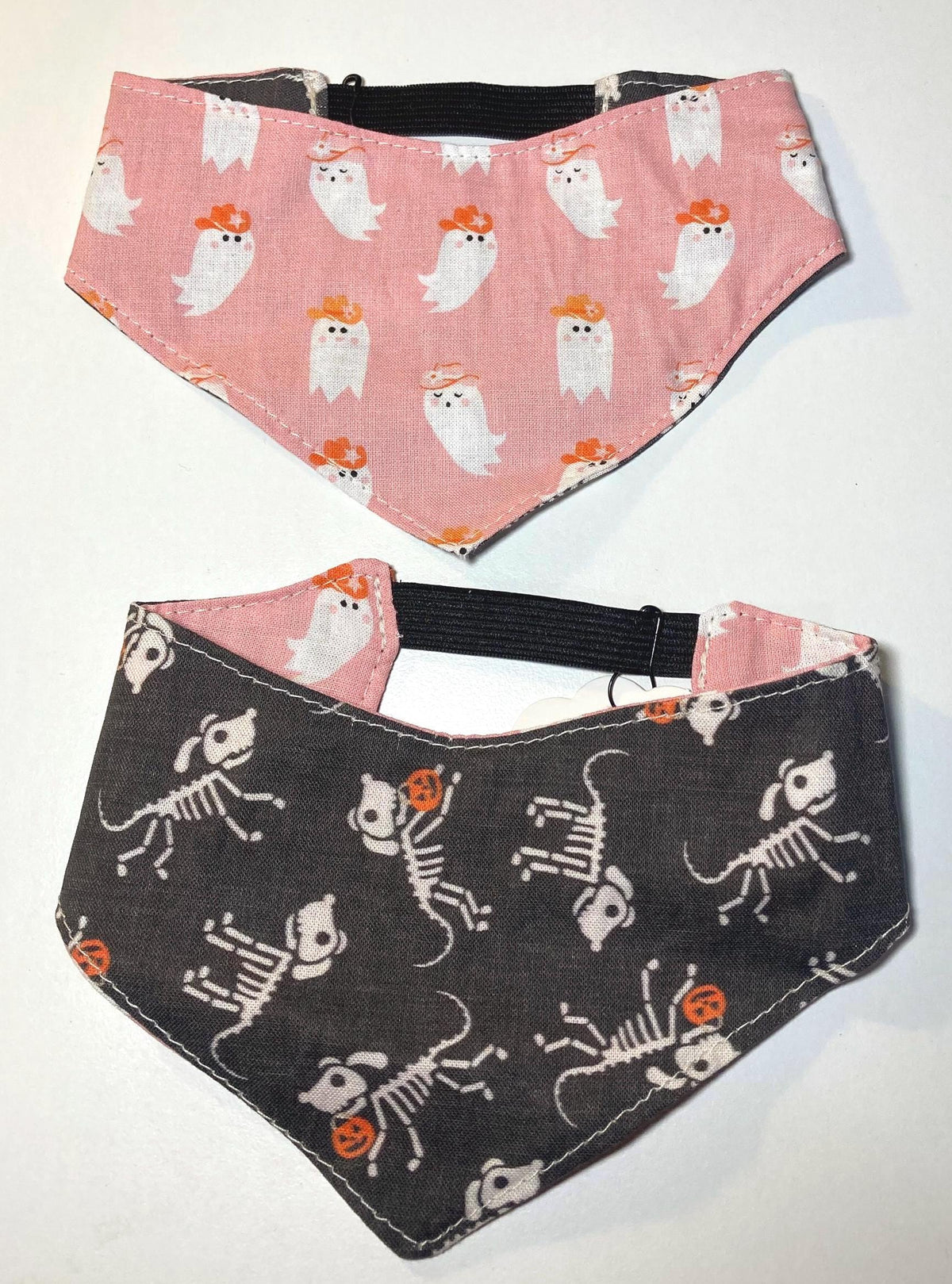 Cowboy Ghosties & Skeleton Pups (Double Sided)-  Dog/Cat Bandana