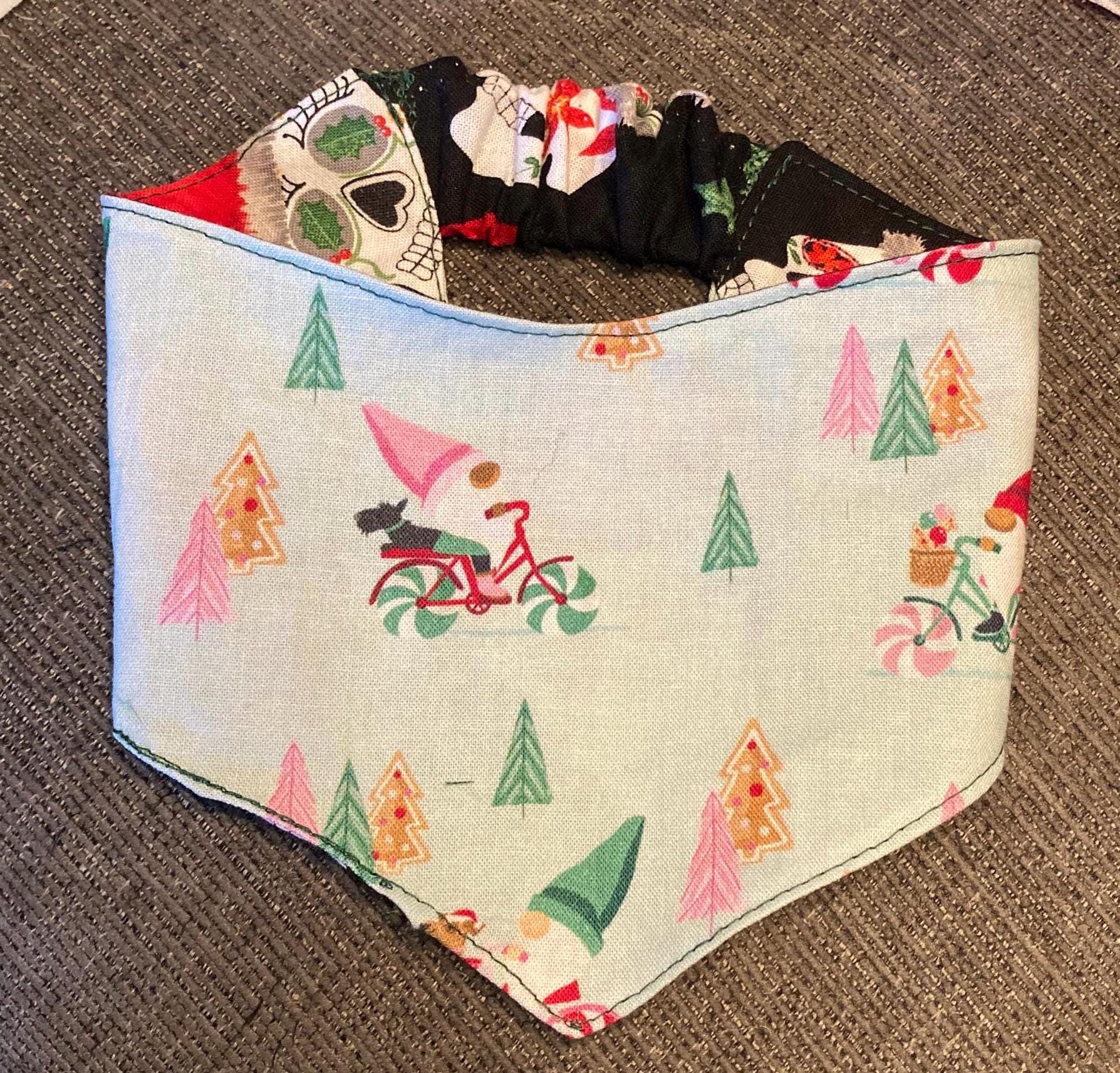 Christmas Gnomes with Bikes & Dogs - Dog/Cat Bandana