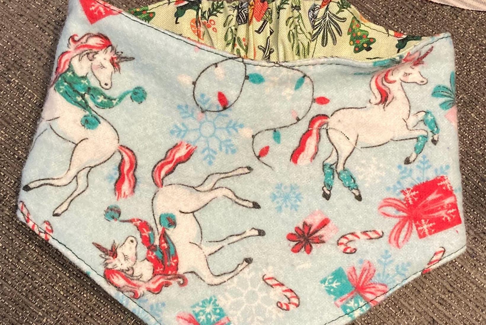 Christmas Unicorns (Vintage Inspired) - Dog/Cat Bandana
