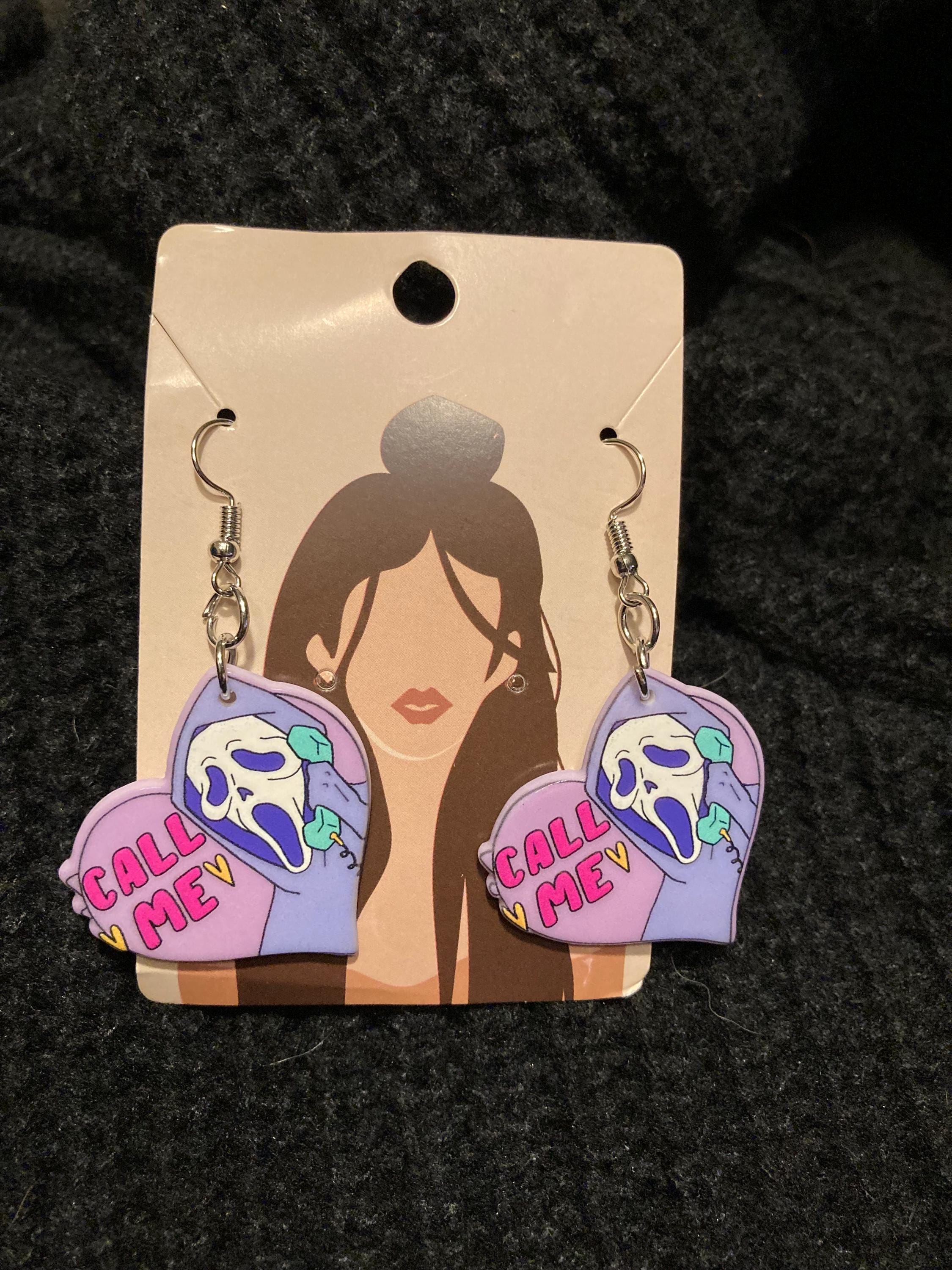 Call Me - Masked Man Earrings